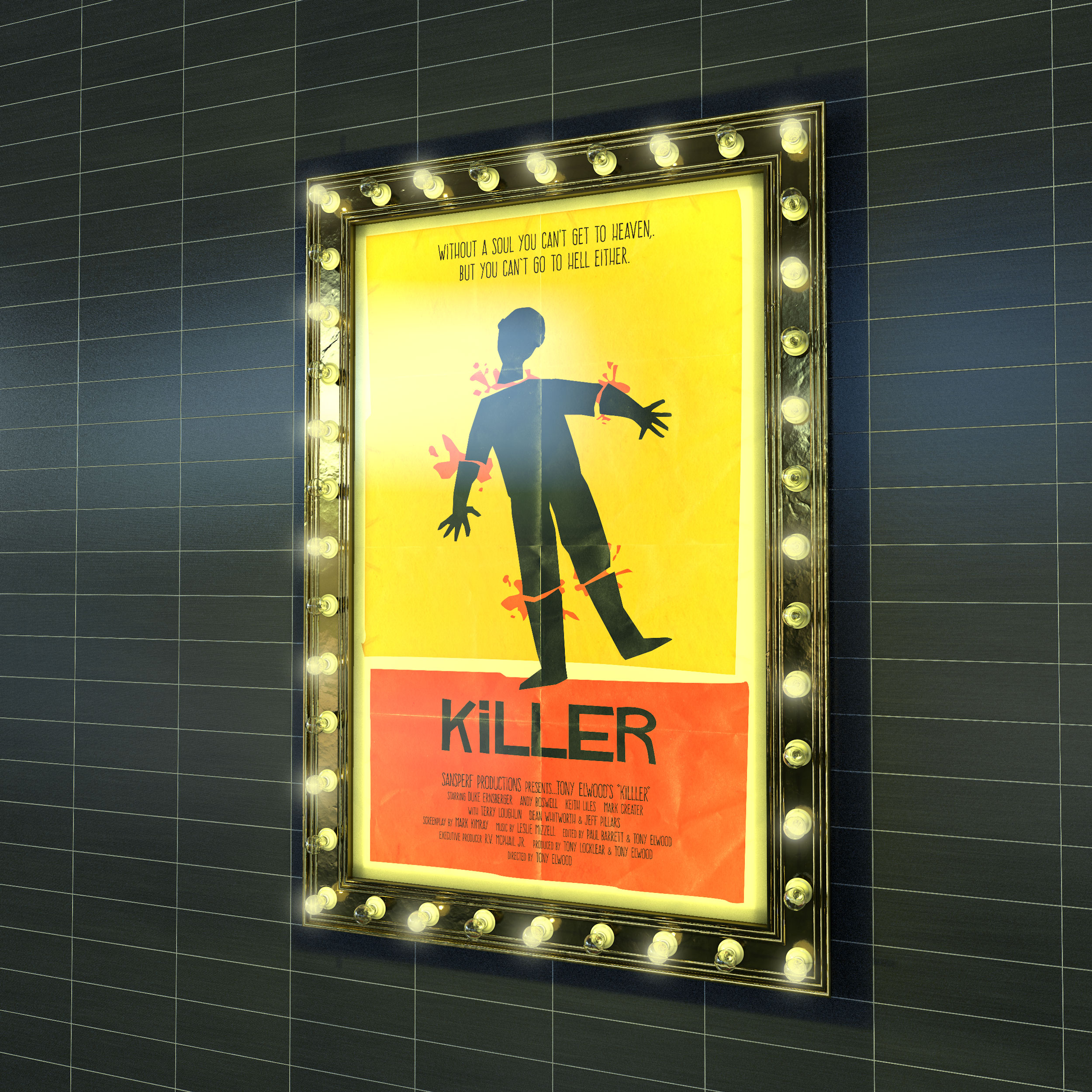 Killer Poster, Tony Elwood's Killer, Vintage Movie Poster